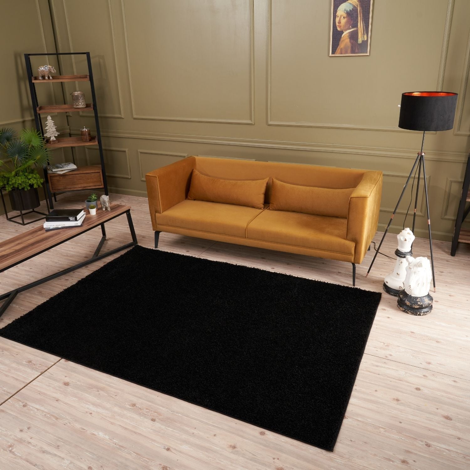 Myshaggy Solid Black Rug