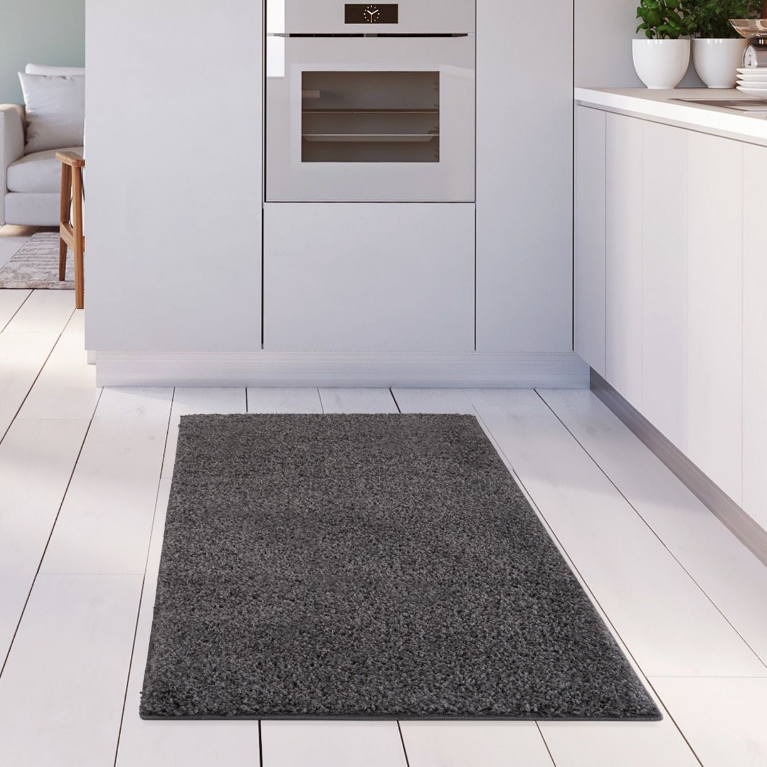 Myshaggy Solid Dark Grey Rug