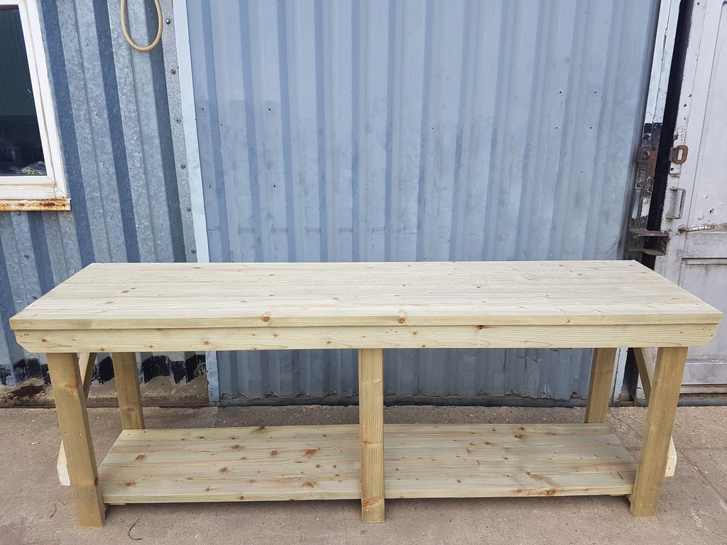 Indoor/outdoor workbench, pressure treated bench