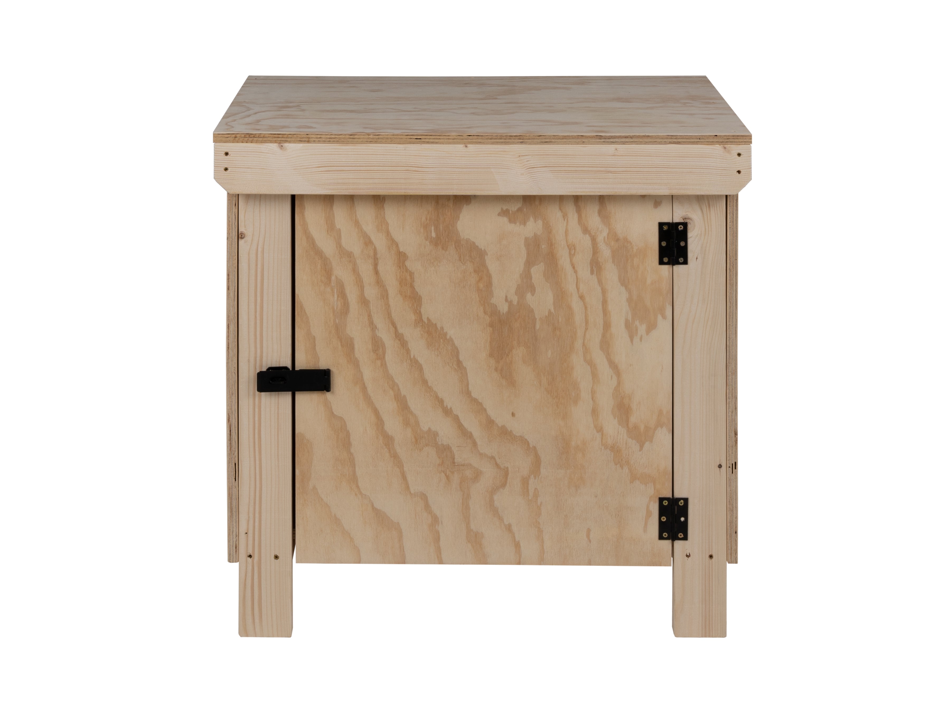 Wooden Plywood Top Workbench With Lockable Cupboard (V.9)