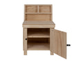 Wooden Plywood Top Workbench With Lockable Cupboard (V.9) With back panel, Double Shelf