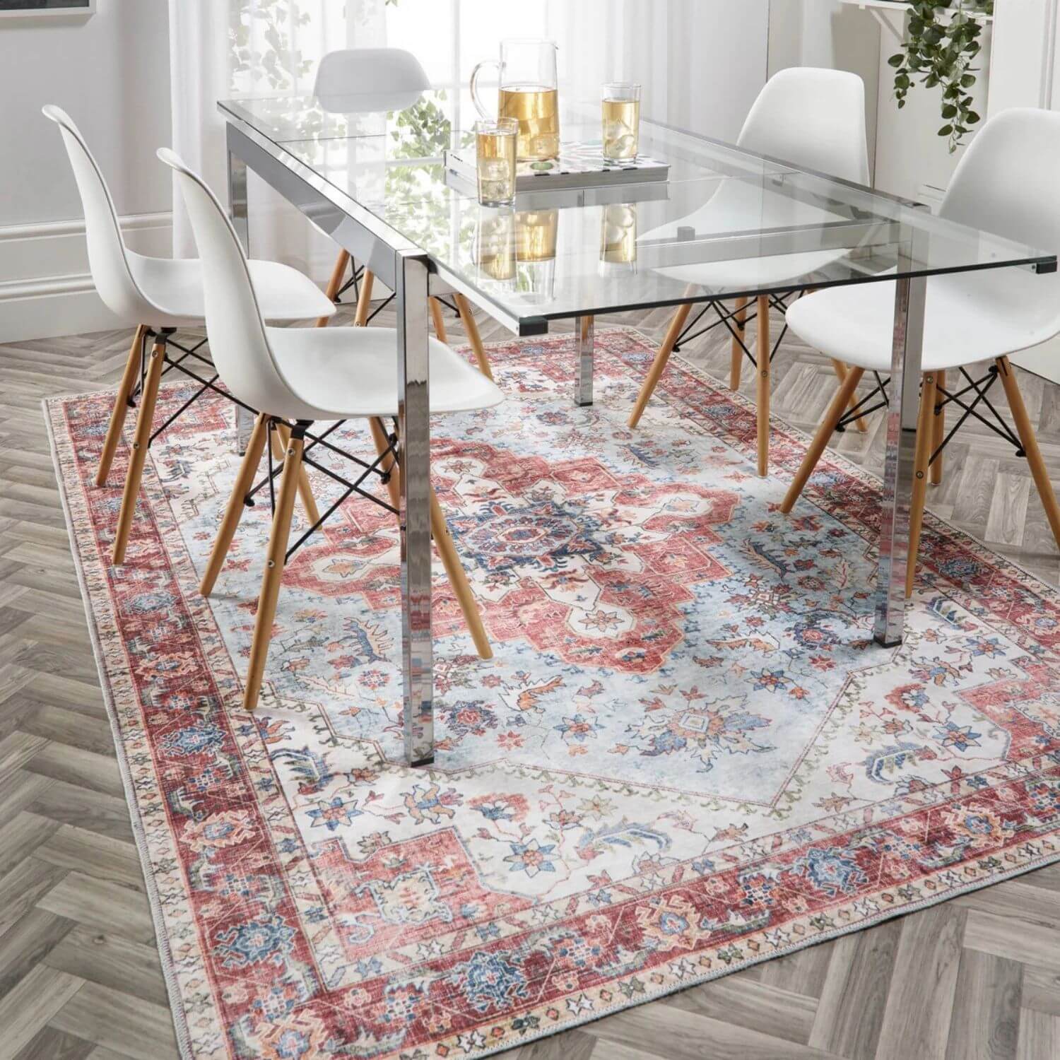Washable Rug Eterna Red
