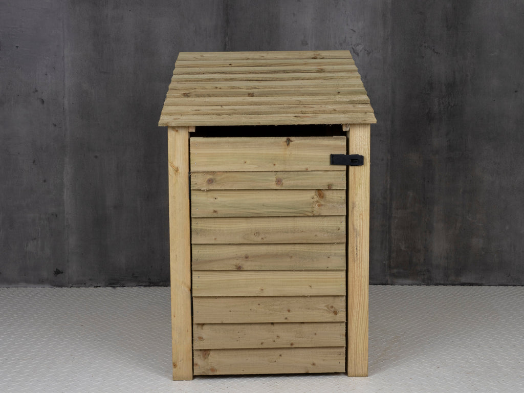 Wooden Log Store with Door and Shelf W-79cm, H-126cm or 180cm, D-88cm