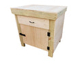 Wooden MDF top storage workbench with lockable cupboard and drawers (V.4)