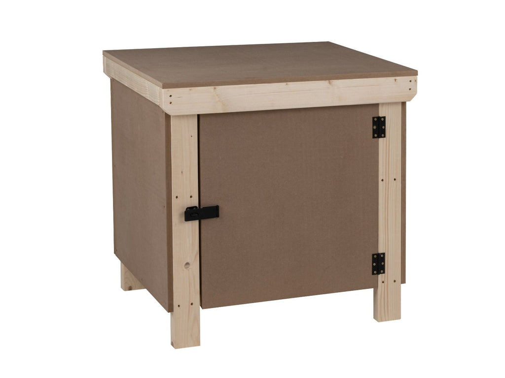 Wooden MDF Top Workbench With Lockable Cupboard (V.9)