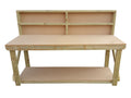 Wooden MDF top Workbench with Back Panel