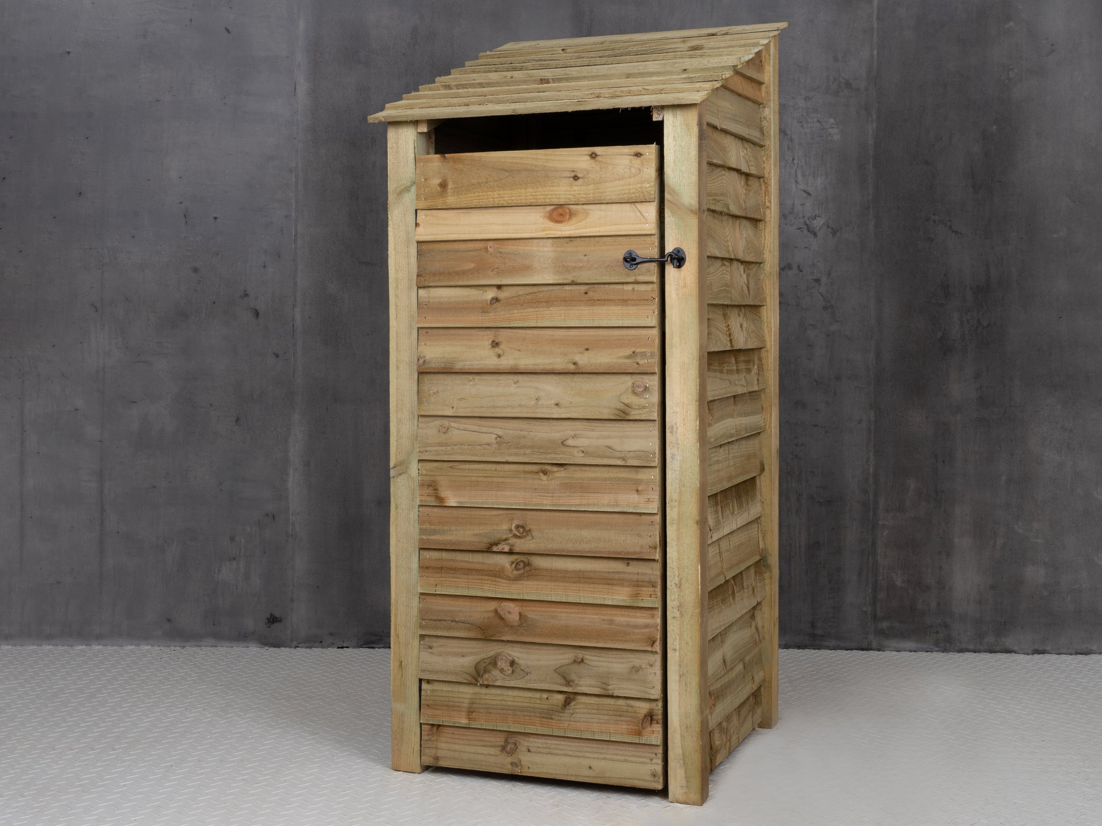 Wooden Log Store with Door and Shelf W-79cm, H-126cm or 180cm, D-88cm