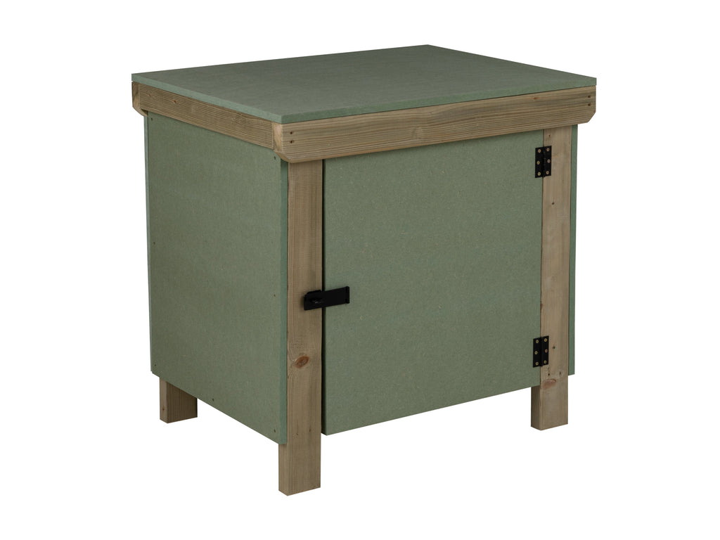 Wooden UniMDF Moisture Resistant Workbench With Lockable Cupboard (V.9)