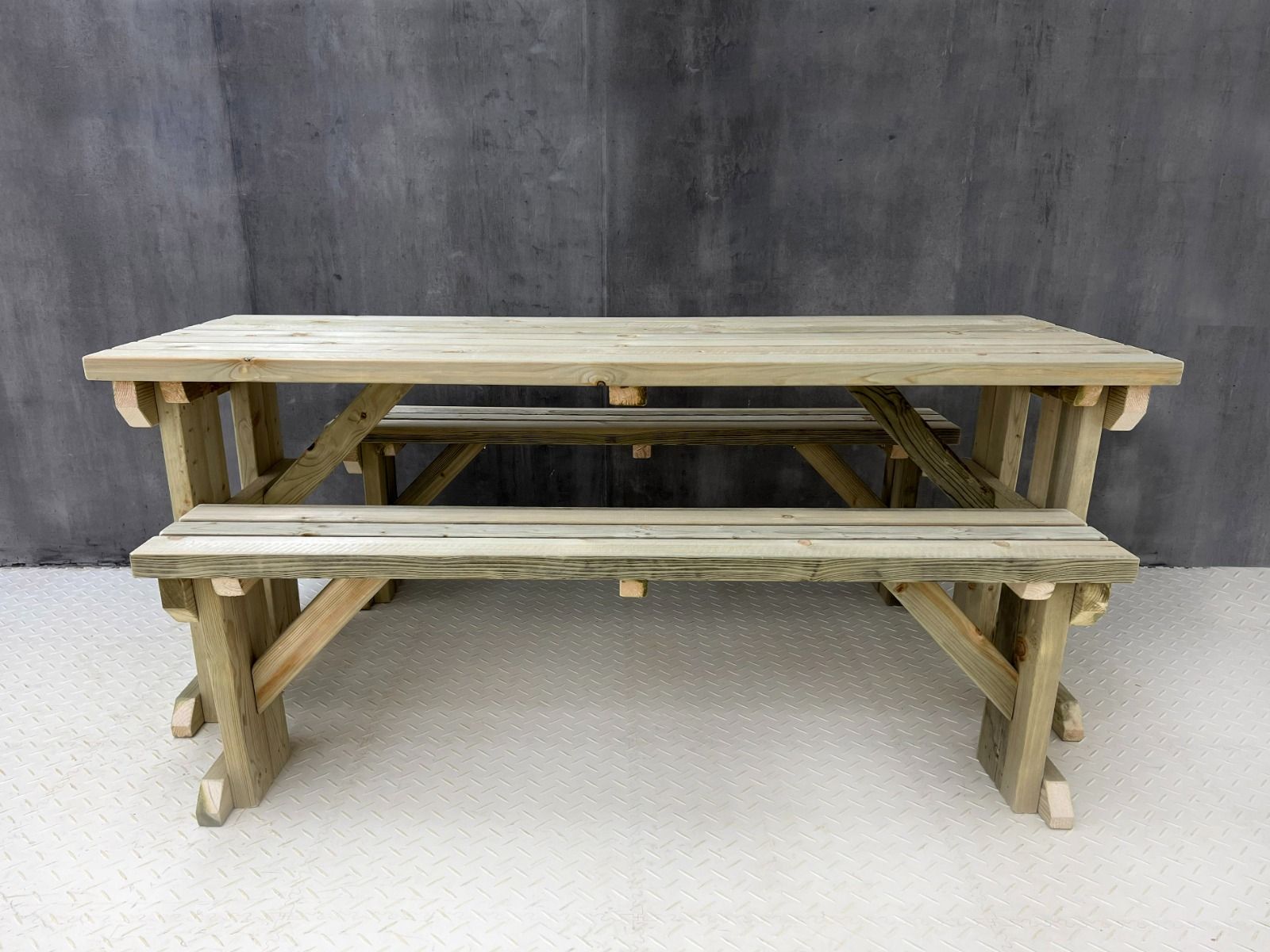 Yews Space Saving Picnic Table and Benches Set