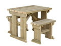 Yews Space Saving Picnic Table and Benches Set