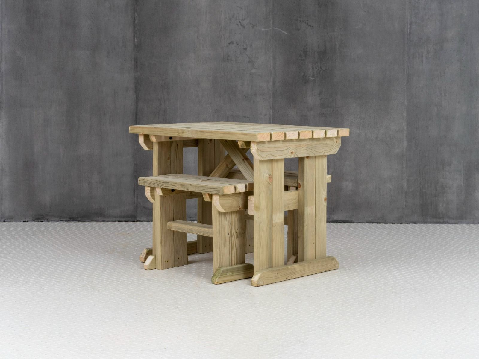 Yews Space Saving Picnic Table and Benches Set