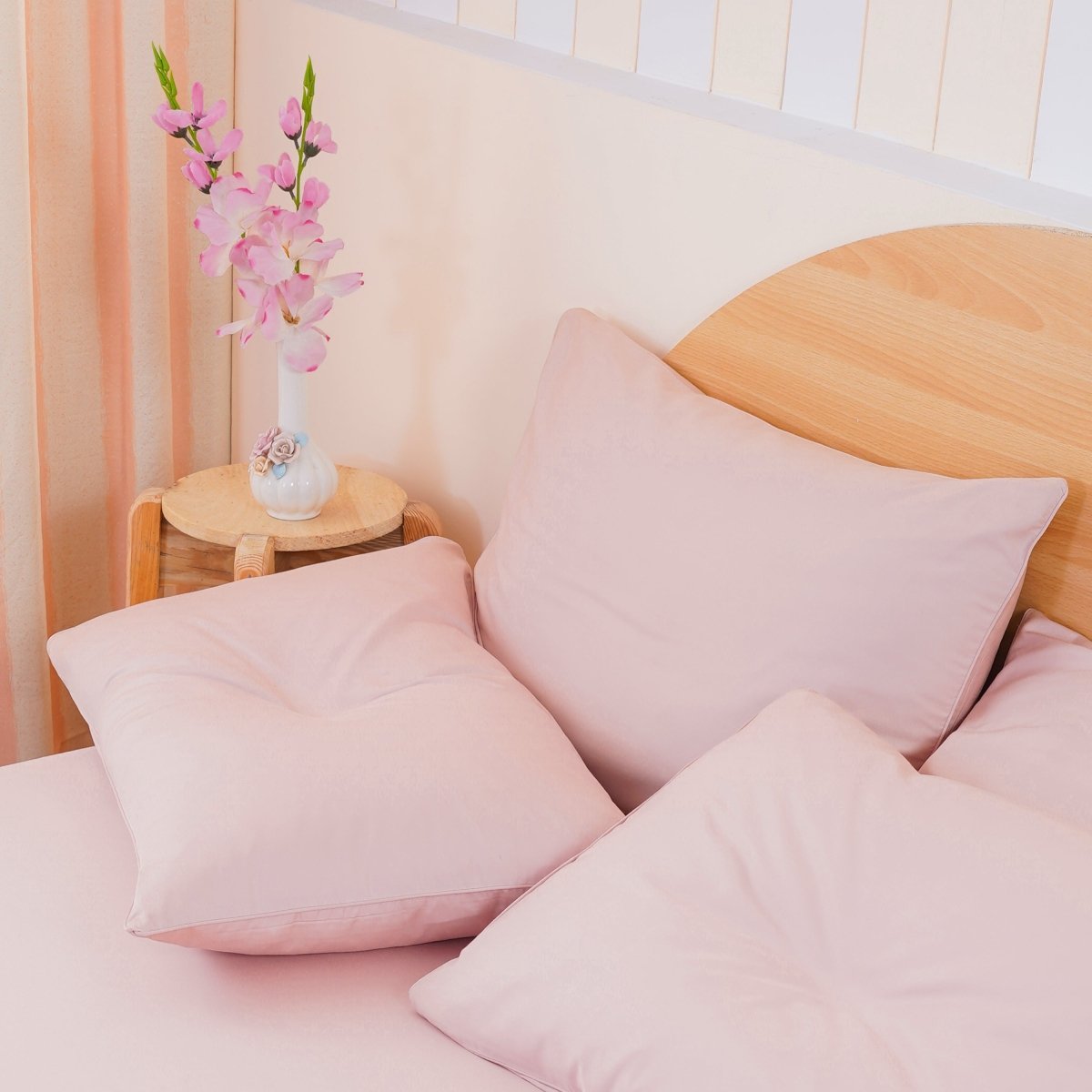 Ackly Bamboo - Blush Duvet Cover, Fitted Sheet & Pillowcases Set