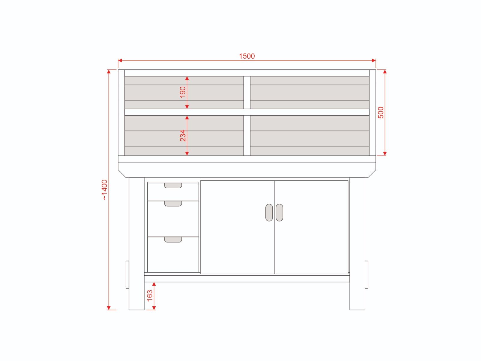 Acorn Heavy-duty Cupboard Workbench (V.2)