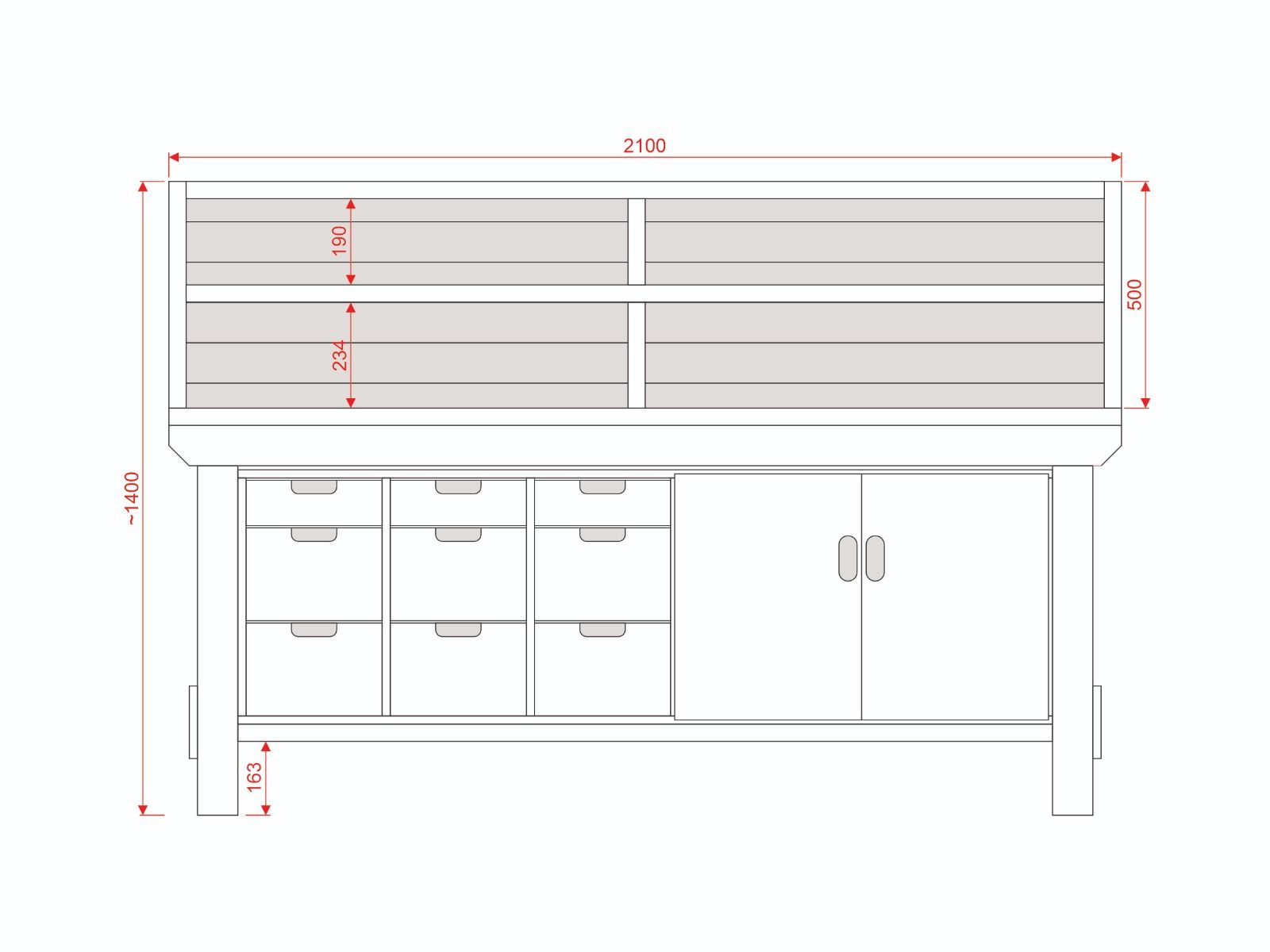 Acorn Heavy-duty Cupboard Workbench (V.2)
