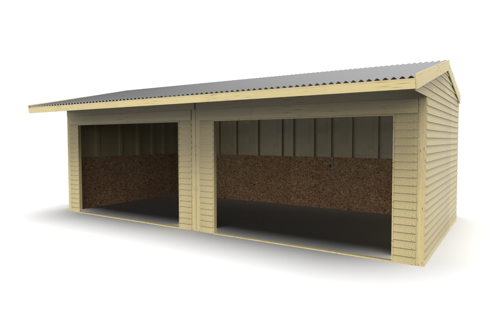 Animal Field Shelter V.6 Open Front/Apex Roof