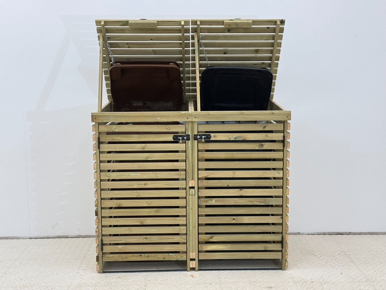 Binhaven Slatted Wheelie Bin Storage Unit
