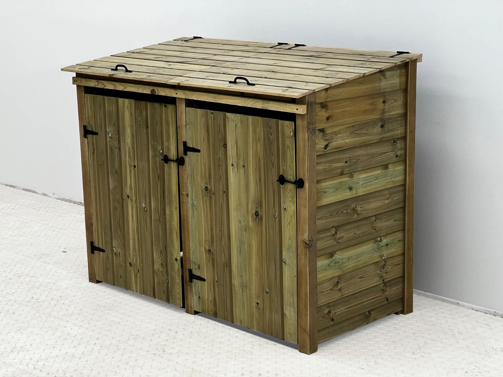Premium Tongue and Groove Wooden Wheelie Bin Store