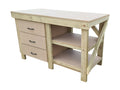 Wooden MDF top tool cabinet workbench with storage shelf (V.7) with double shelf