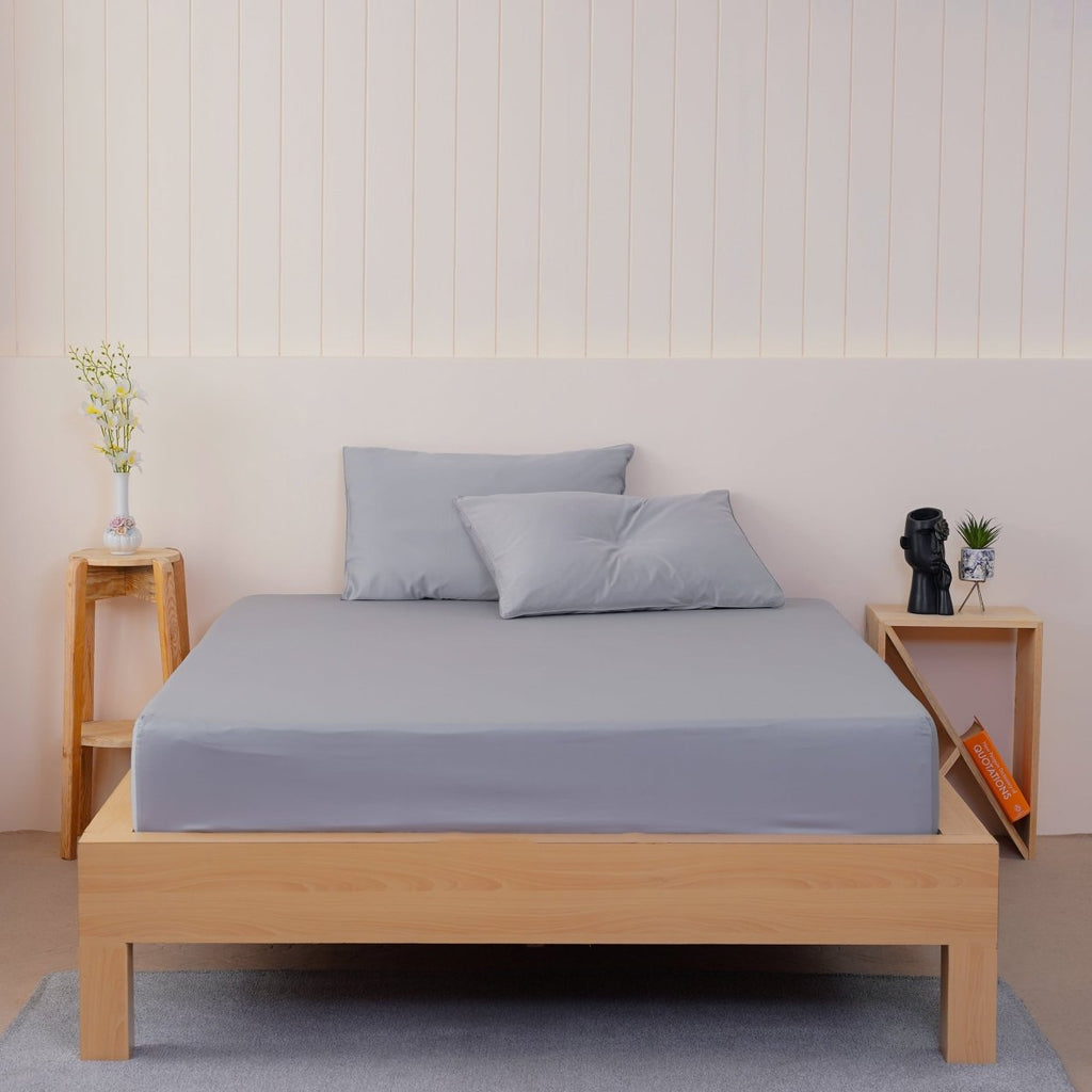 Ella Cotton - Dove Grey Fitted Sheet
