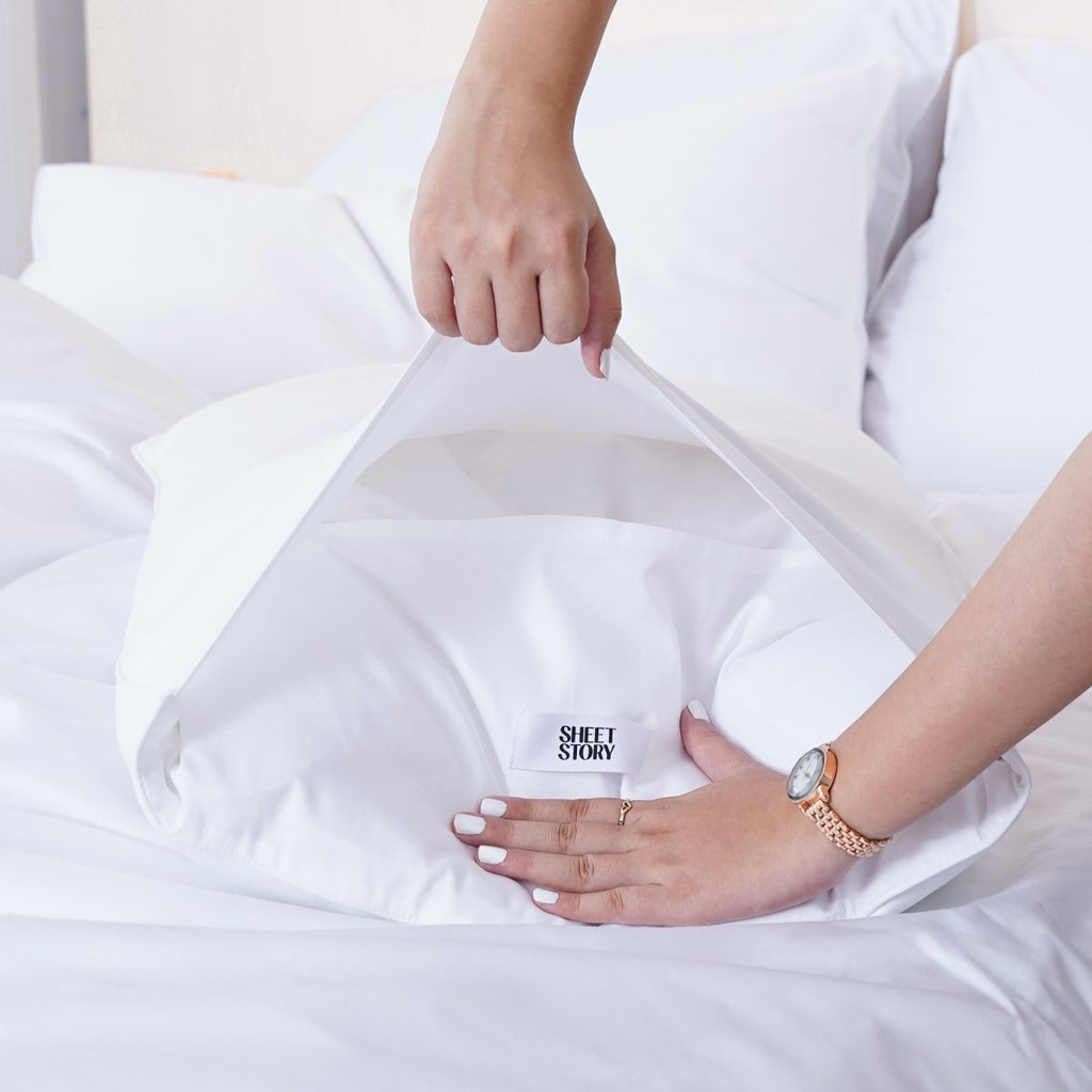Ella Cotton - White Duvet Cover, Fitted Sheet & Pillowcases Set