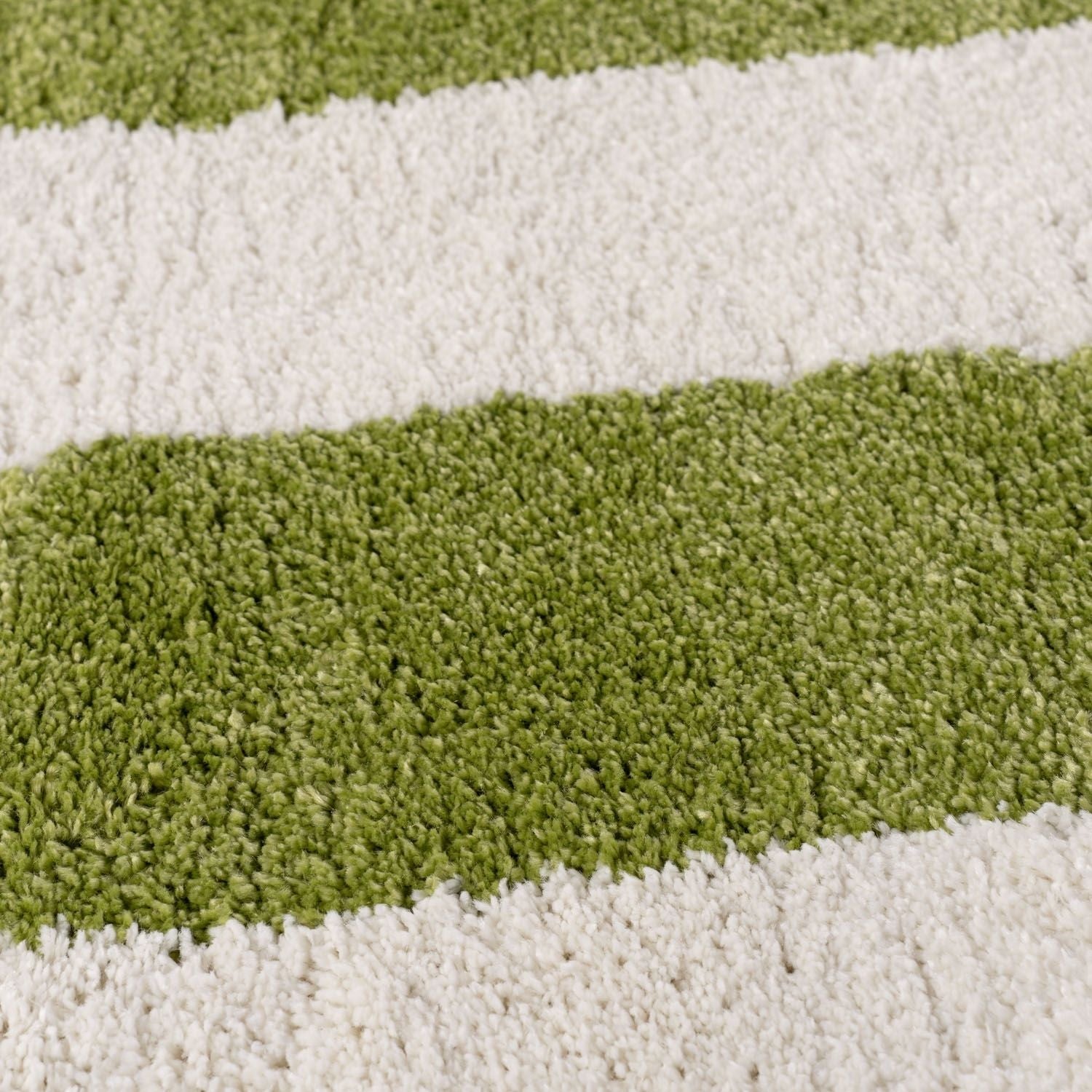 Joli Geometric Green & White Rug