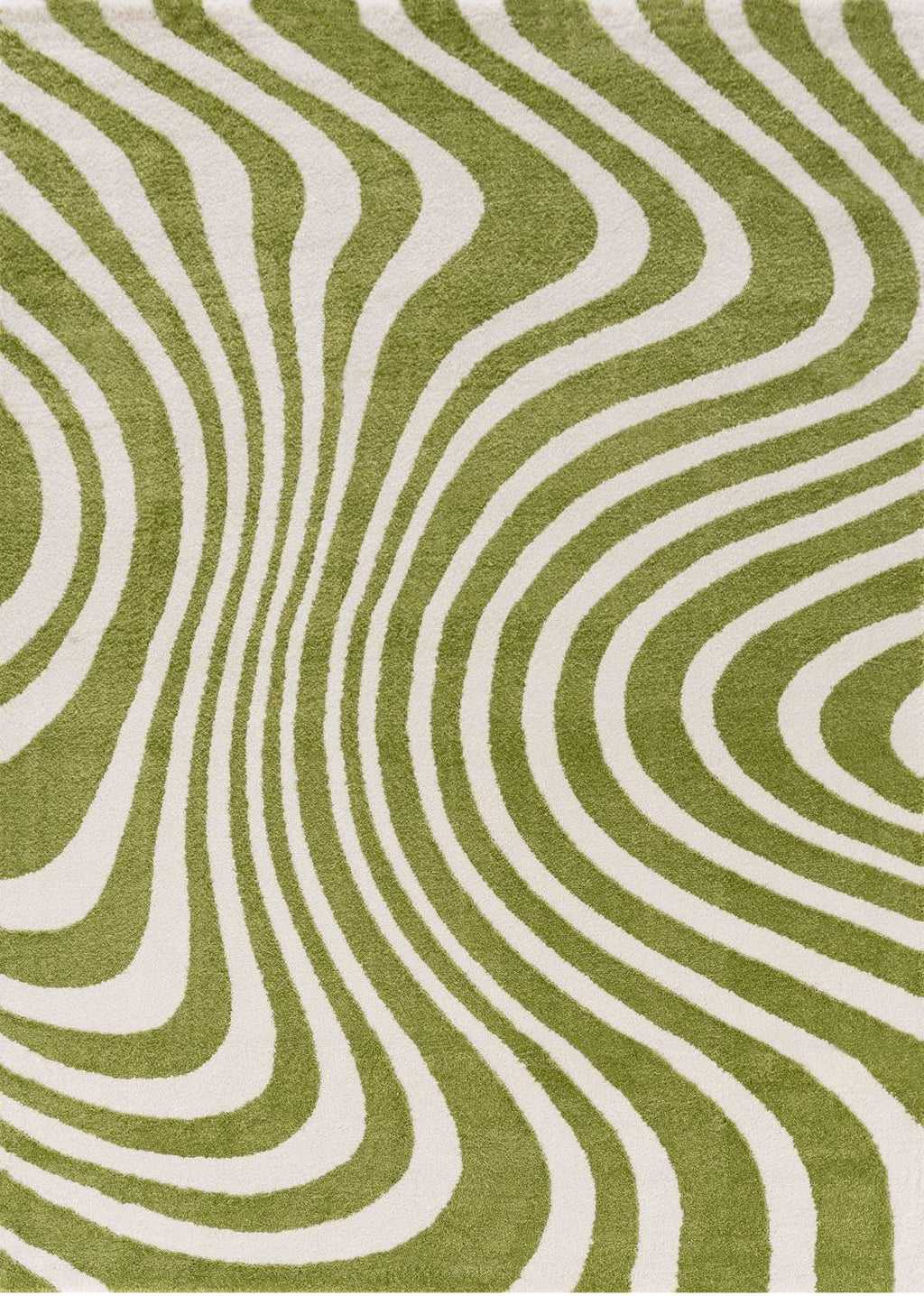 Joli Striped Green & White Rug