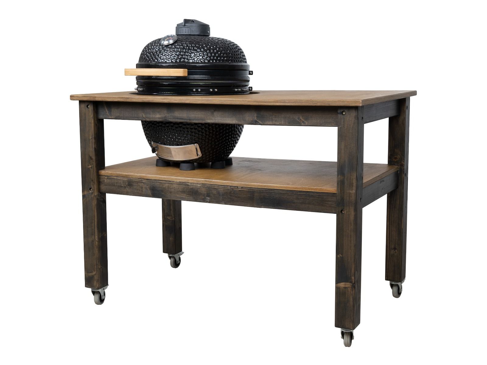 BBQ Space Outdoor Kitchen Islands, for Kamado Egg (Mini Max) Ceramic smoker (1.6m Length, with wheels)