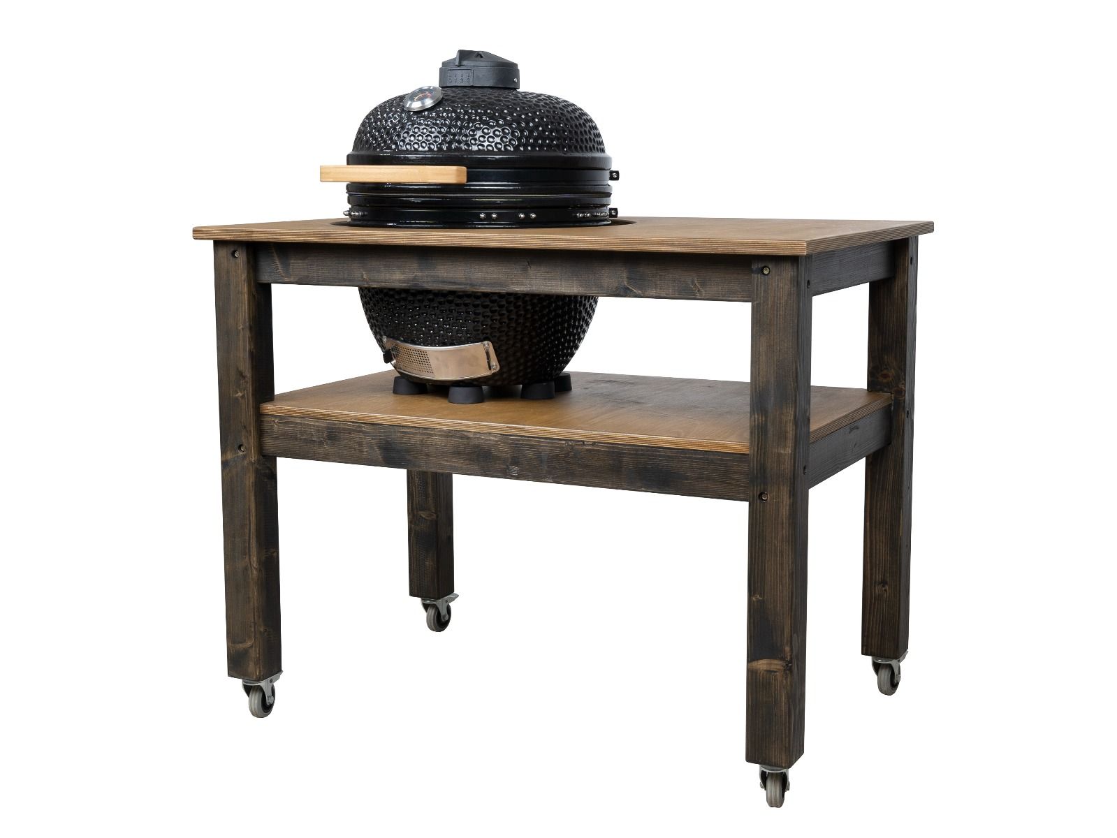 BBQ Space Outdoor Kitchen Islands, for Kamado Joe (Classic Joe 3) Ceramic smoker (1.2m Length, with wheels)