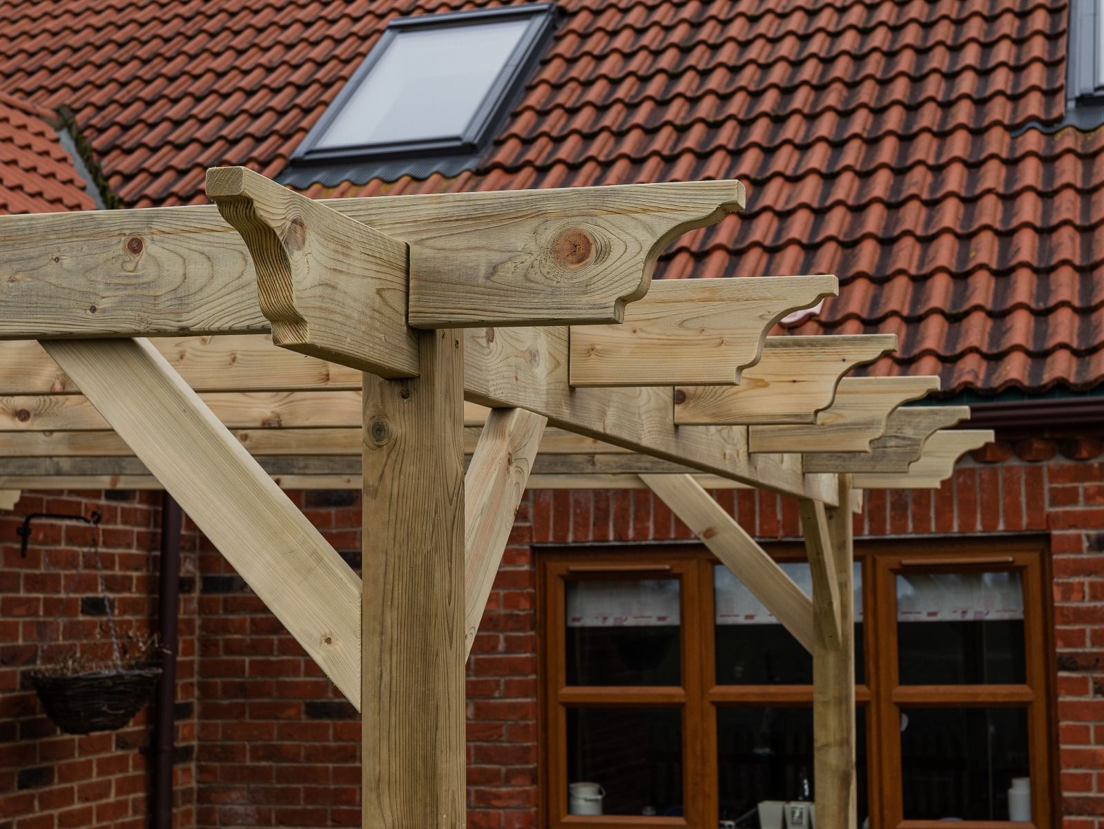 Wall Mounted Wooden Pergola Kit - Orchid Design
