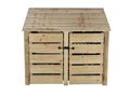 Slatted Wooden Log Store with Door W-146cm, H-126cm or 180cm, D-88cm