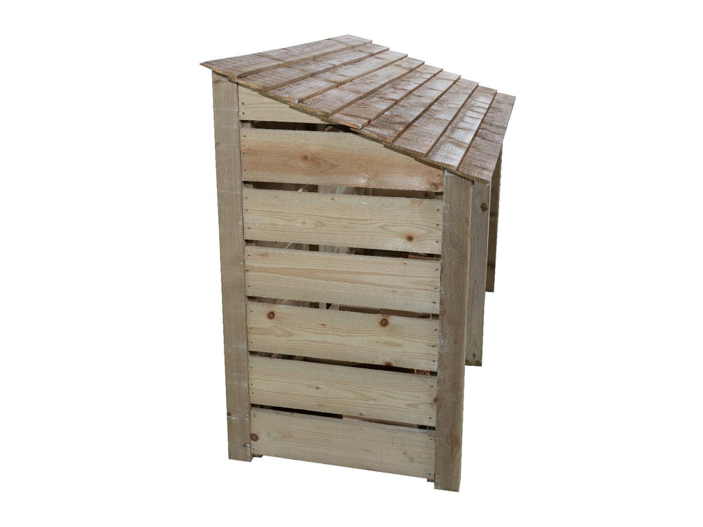 Slatted Wooden Log Store with Doors And Shelf W-187cm, H-126cm or 180cm, D-88cm
