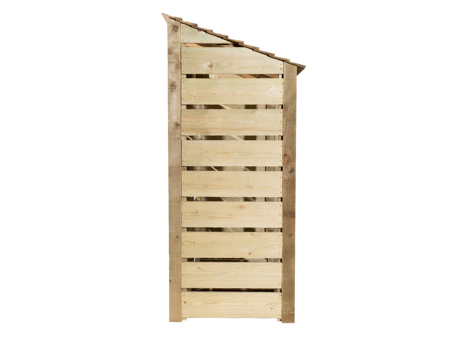 Slatted Wooden Log Store with Shelf W-187cm, H-126cm or 180cm, D-88cm