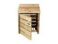 Slatted Wooden Log Store with Door W-99cm, H-126cm Or 180cm, D-88cm
