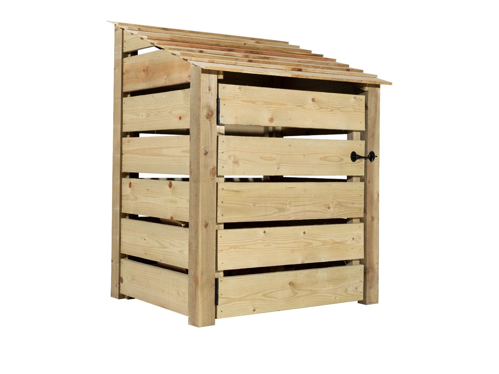 Slatted Wooden Log Store with Door W-99cm, H-126cm Or 180cm, D-88cm
