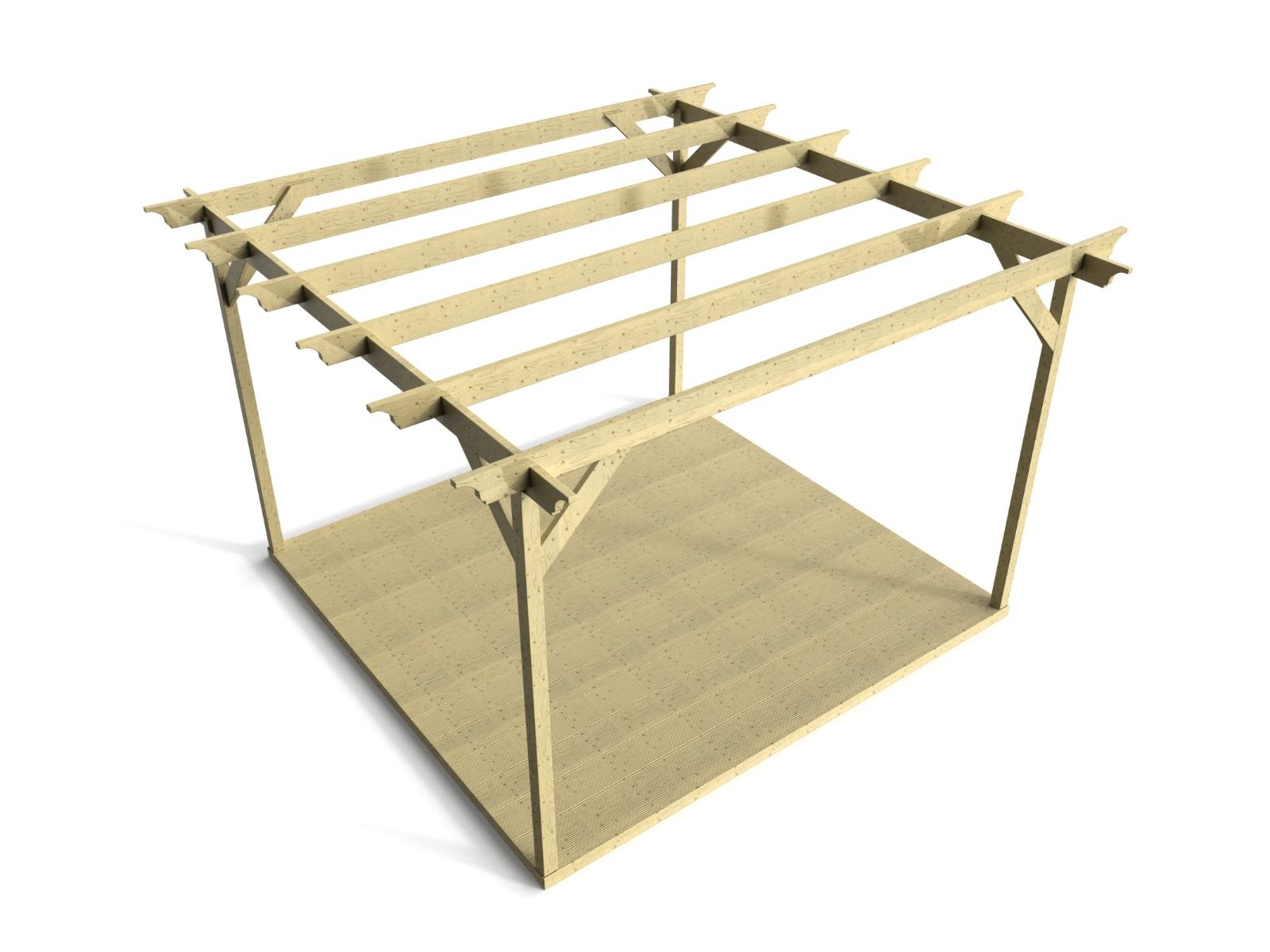 Champion Wooden Pergola and Decking Kit