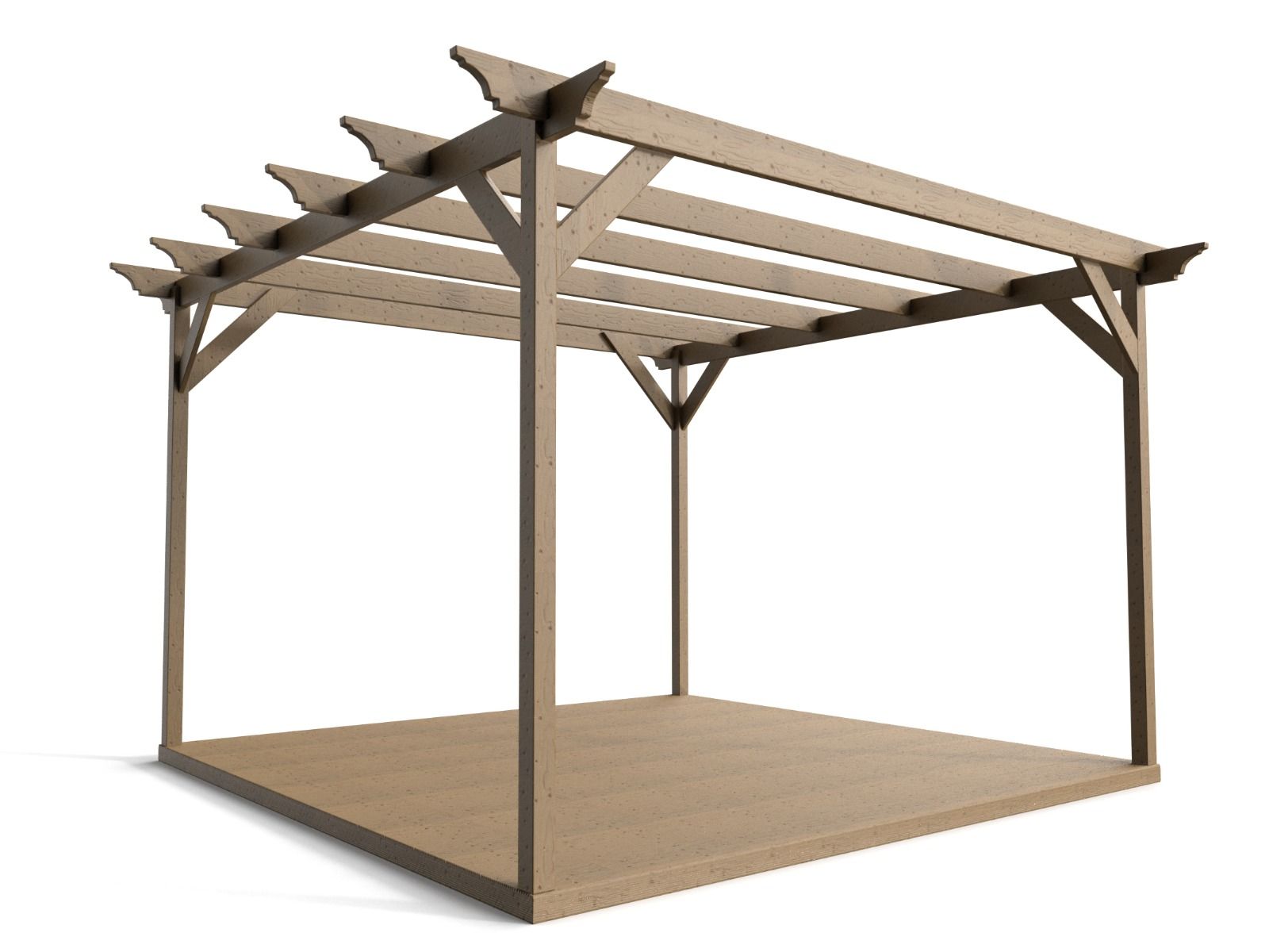 Orchid Wooden Pergola and Decking Kit