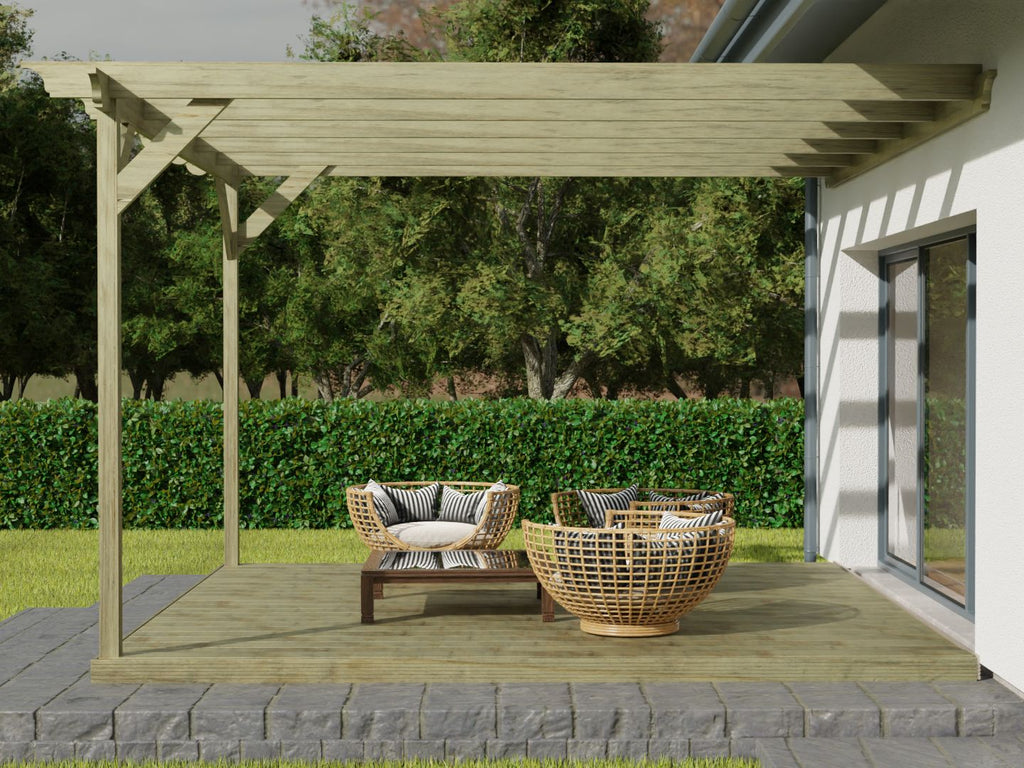 Wall Mounted Pergola and Decking Kit Champion Design