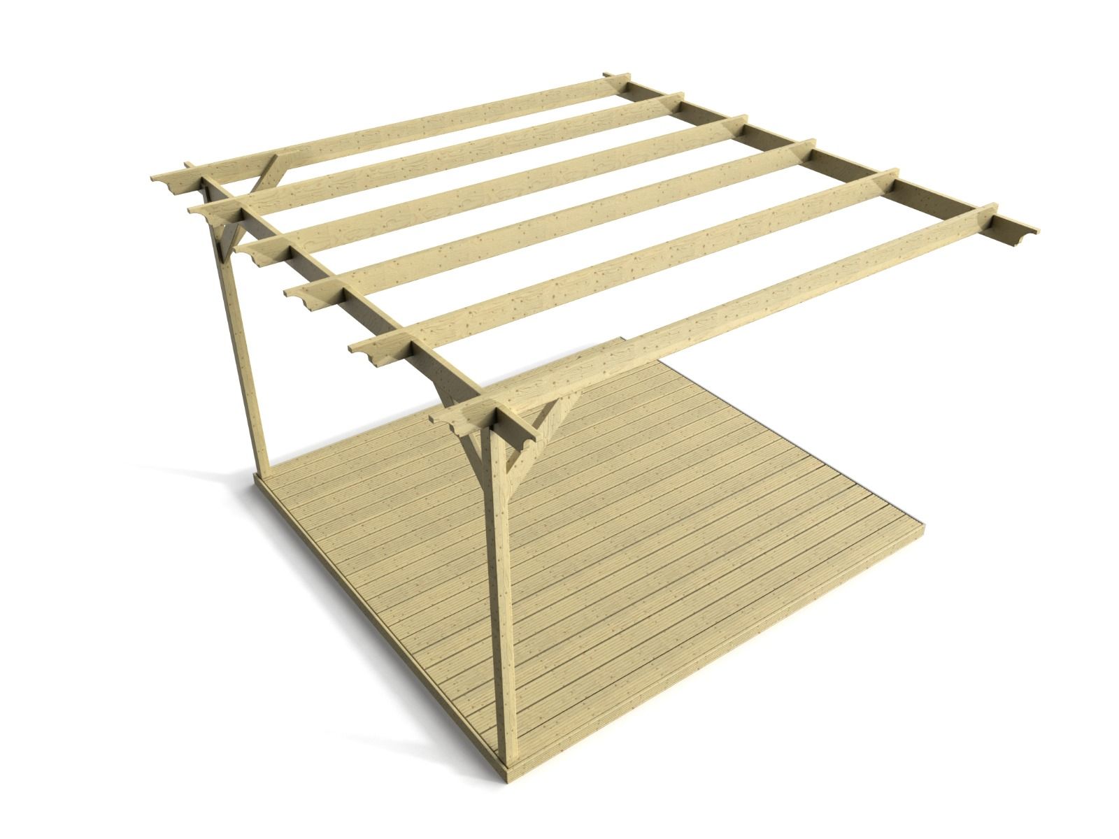 Wall Mounted Pergola and Decking Kit Champion Design