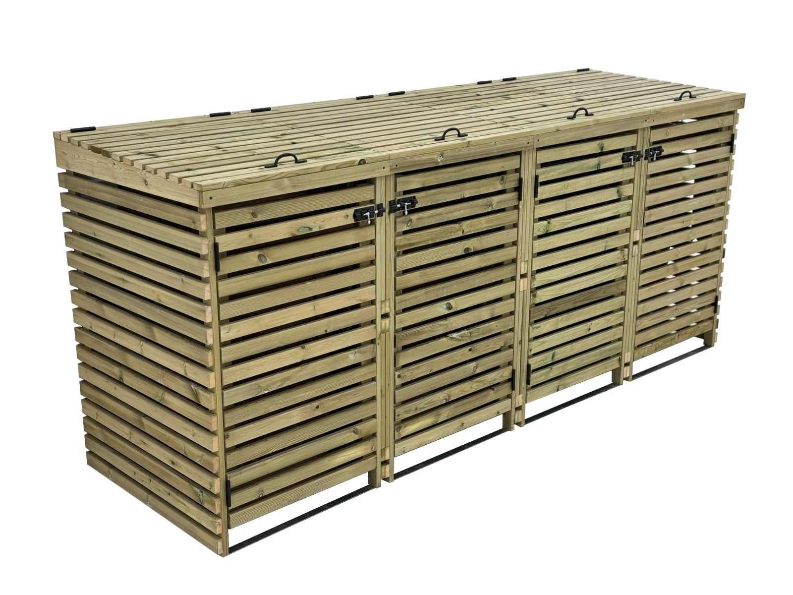 Binhaven Slatted Wheelie Bin Storage Unit