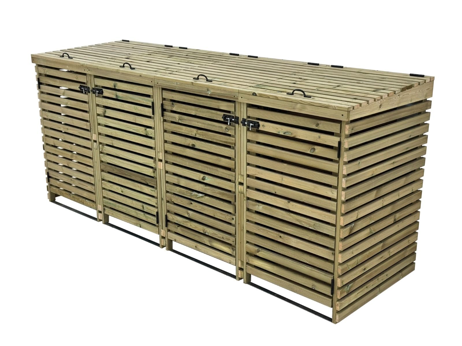 Binhaven Slatted Wheelie Bin Storage Unit