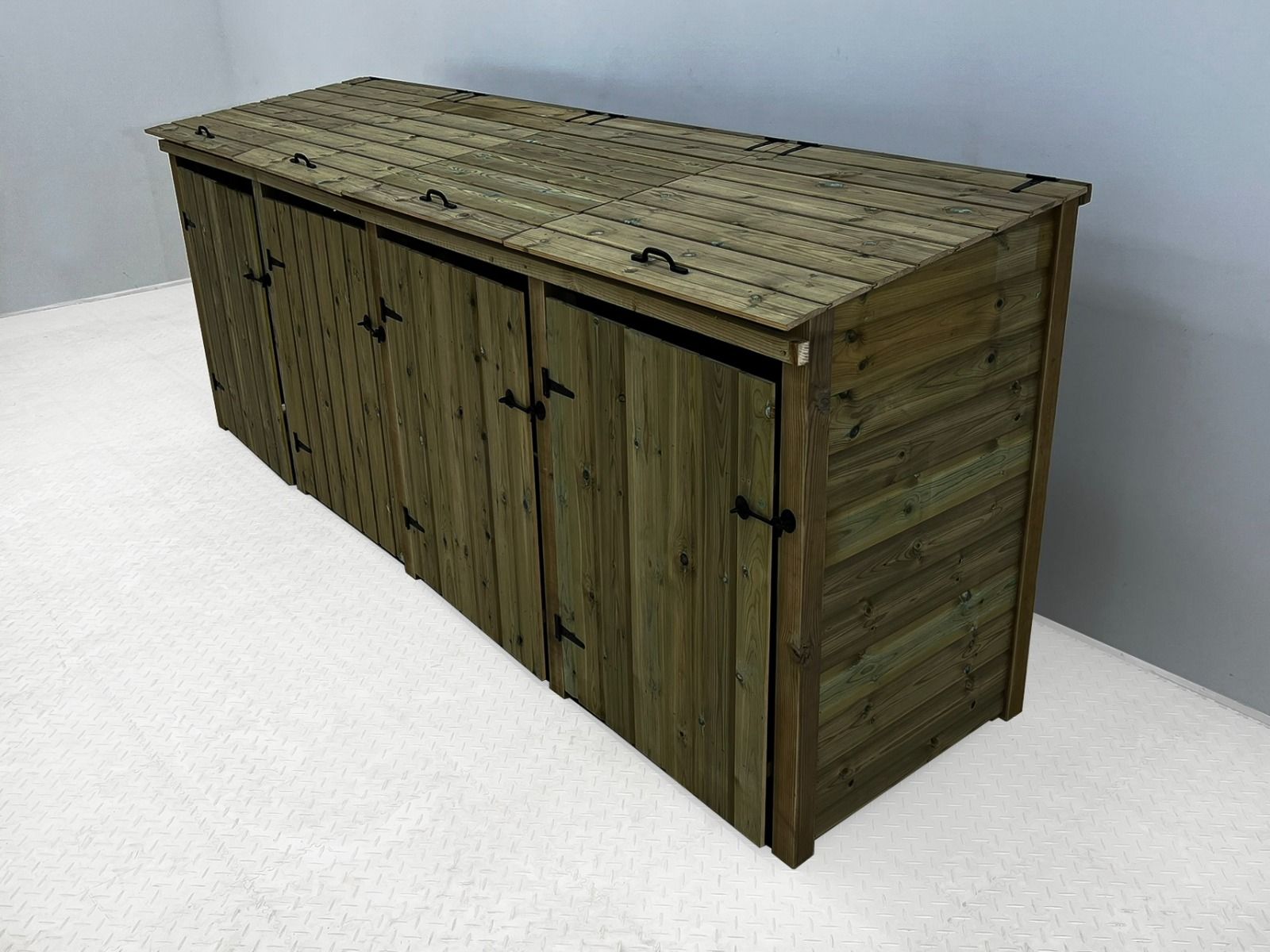 Premium Tongue and Groove Wooden Wheelie Bin Store