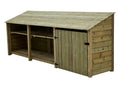 Wooden Garden Tool Storage with Shelf W-335cm, H-126cm or 180cm, D-88cm