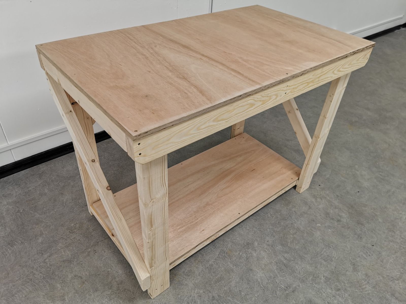 Wooden Workbench 18mm Eucalyptus Hardwood Top Work Station