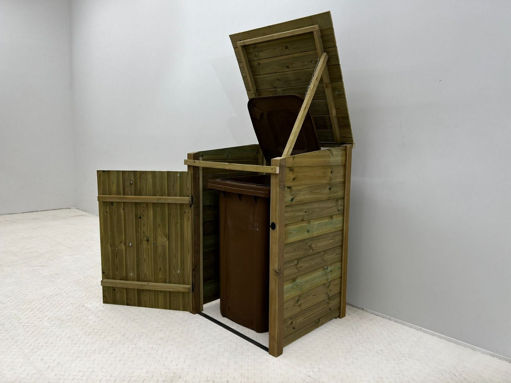 Premium Tongue and Groove Wooden Wheelie Bin Store