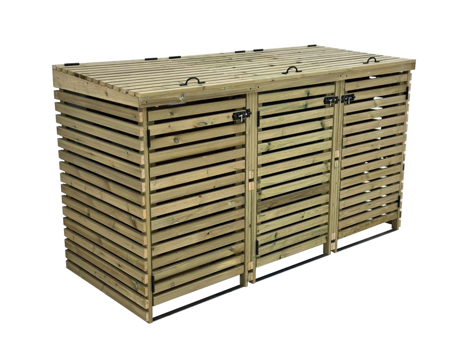 Binhaven Slatted Wheelie Bin Storage Unit