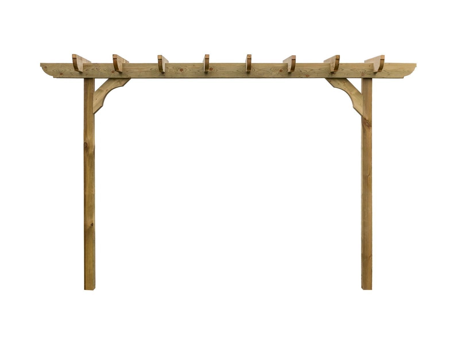 Corbel Double Beam Pergola, Plant Climbing Arbour - Sculpted brace