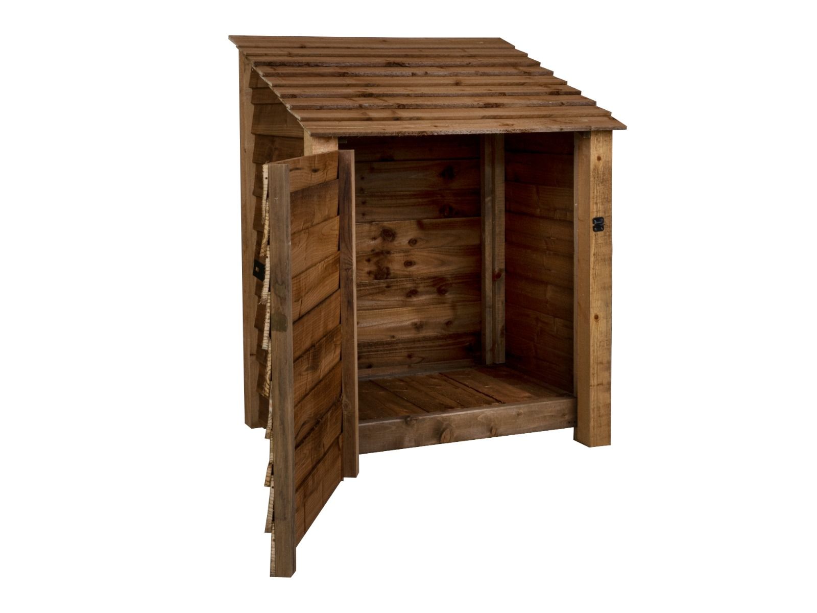 Wooden Garden Tool Storage W-99cm, H-126cm or 180cm, D-88cm - Brown Finish
