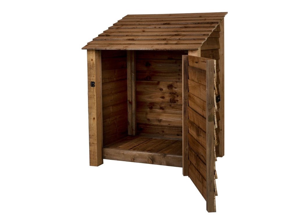 Wooden Garden Tool Storage W-99cm, H-126cm or 180cm, D-88cm - Brown Finish
