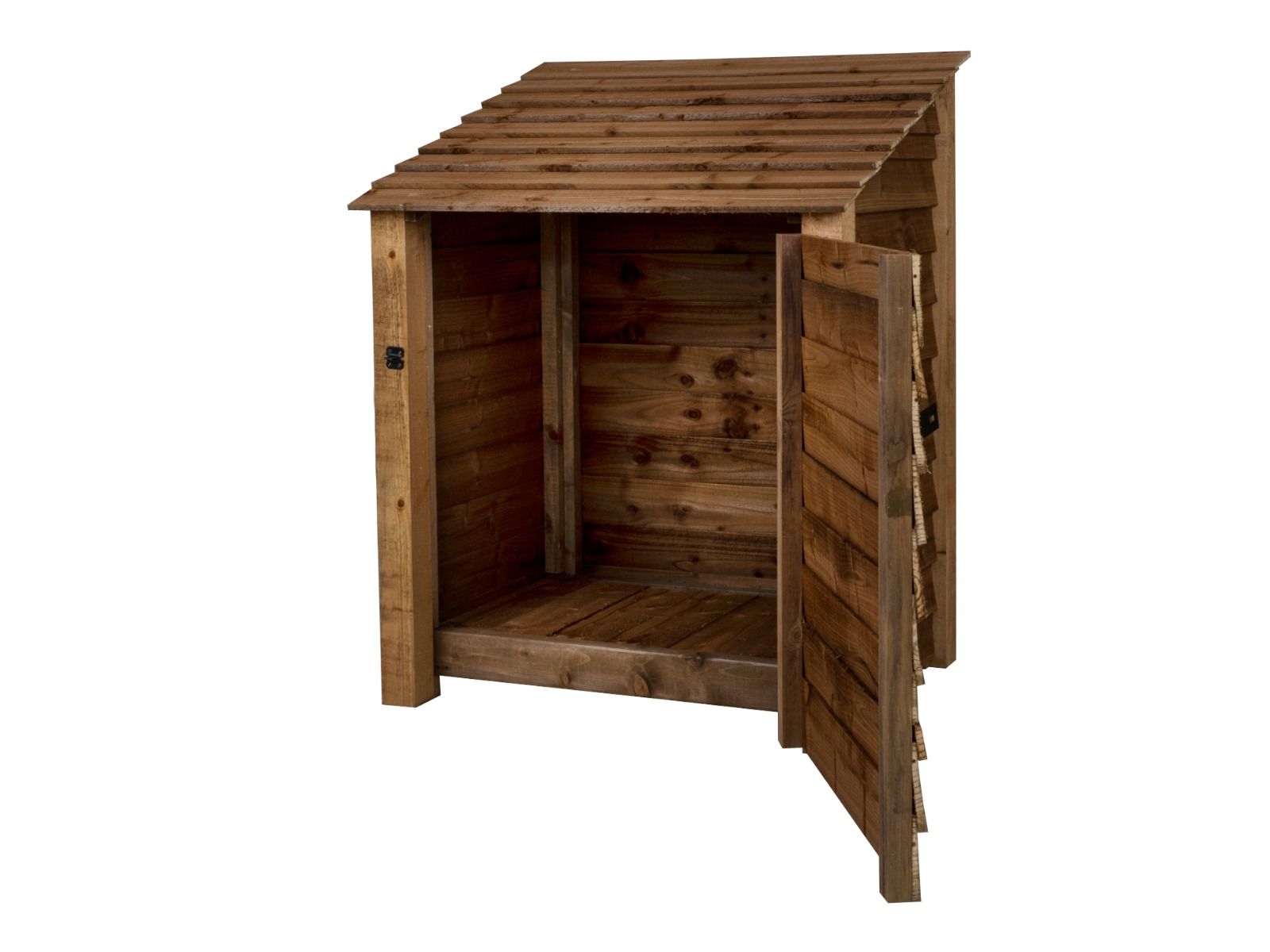 Wooden Garden Tool Storage W-99cm, H-126cm or 180cm, D-88cm - Brown Finish