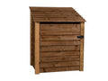 Wooden Garden Tool Storage W-99cm, H-126cm or 180cm, D-88cm - Brown Finish